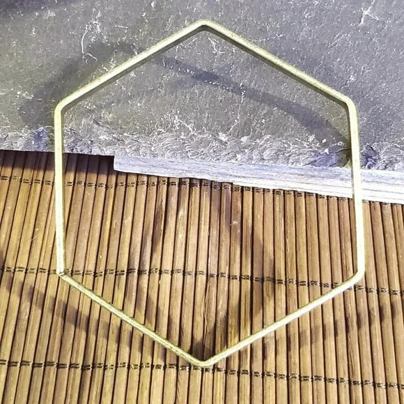 Vintage Y2K 90s Grunge Bronze Textured Metal Bangle Bracelet - Picture 8 of 14